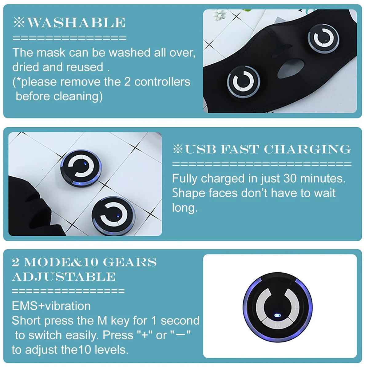 Silicon Face Face Electric Device, V Massager, Lifting Facial Mask Facial Micro-current Mask, EMS DEMUXI Thin