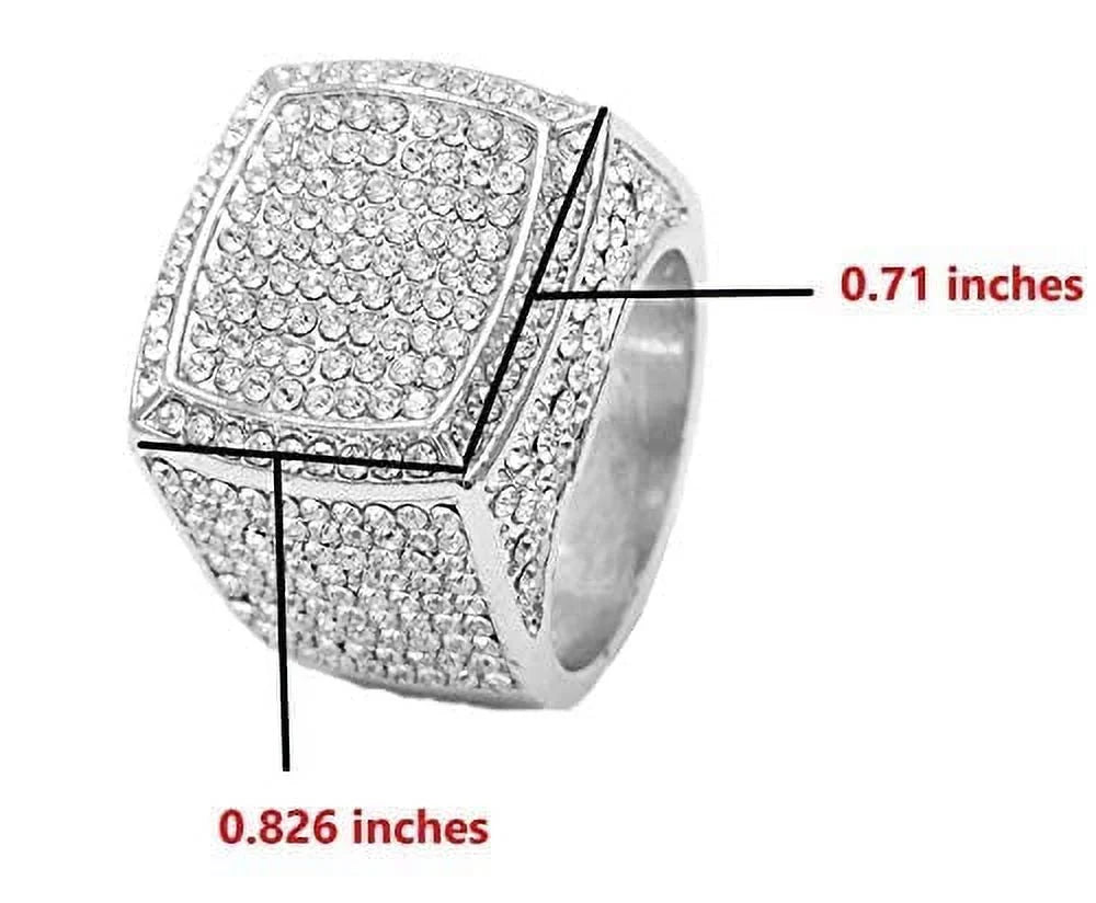 Watch ST10311 Kite Hip w/Cuban (8, Bling Chain Ring Out SLV) - ASIN: & B0CHF5CL34 SB It's GJM13 Hop Bracelet, Earrings Set Lit! Bling-ed Jewerly &