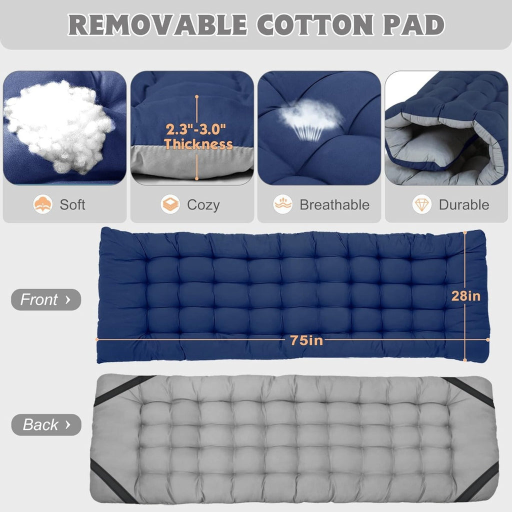 Bag,1200 with exterior Adults, W/Mat Travel Bed Carry Oxford Heavy Layer Folding Camping Duty Cots D for Camp Cot