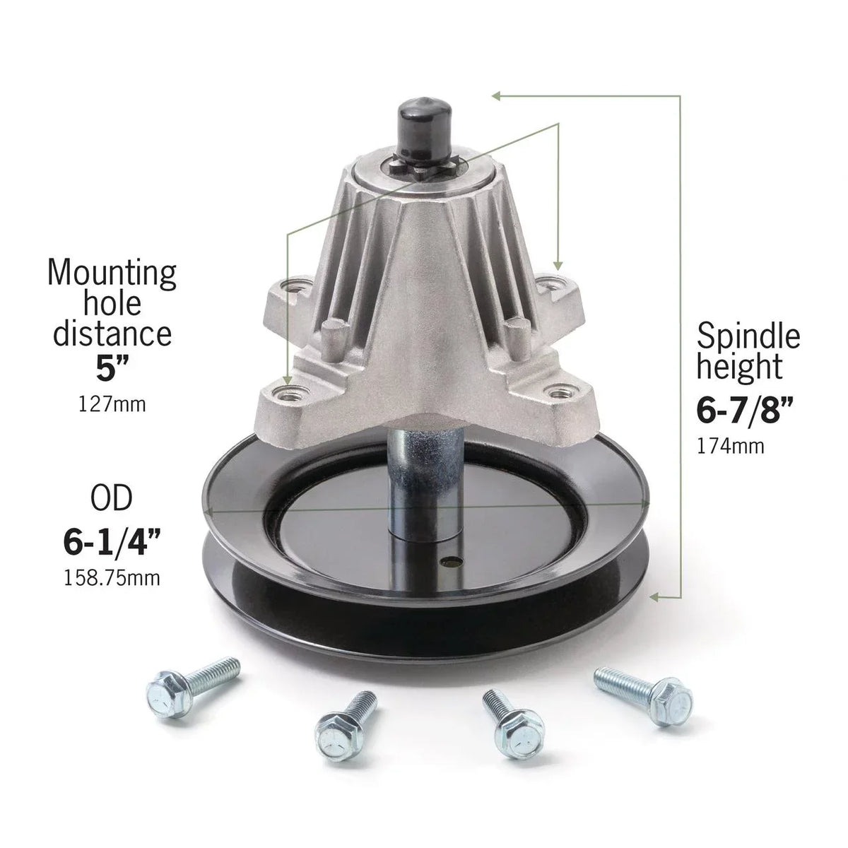 Terre Products, Lawn Mower Spindle Assembly, Fits 30 Inch And 42 Inch Mini Riders, Compatible With Cub Cadet, Mtd, Troy-Bilt, Replaces 618-04822, 618-04822A, 618-04889, 918-04822, 918-04822A, 918-0482