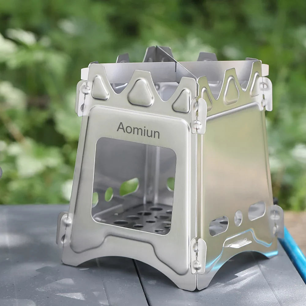 Aomiun Compact Folding Wood For Outdoor Camping Cooking Picnic