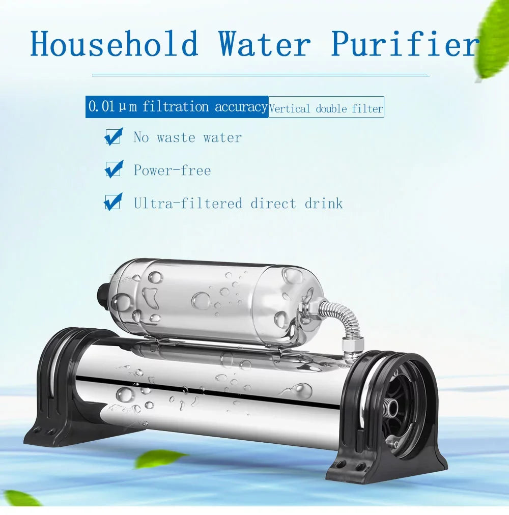 liquid Stainless Filter Steel Vertical Purification 304 Housing 1000L/H 0.01um PreAsion liquid Household