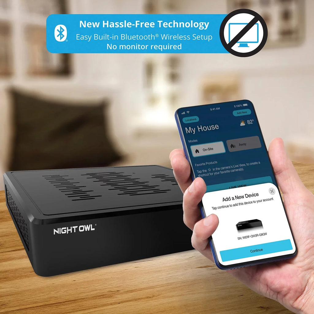 1080p DVR Security Cameras, Connector HD 1TB Drive, Spotlight Night and with 8 Channel 4 exterior, Owl HDMI Bluetooth Hard Wired