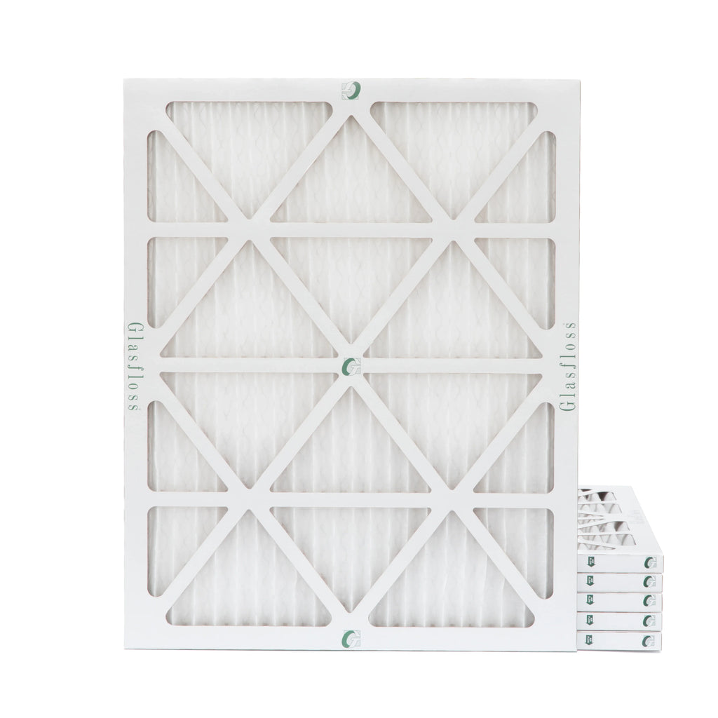 10 Pleated x MERV Pack of 7/8 15-1/2 Glasfloss. 6 dimension: by Filters 16x20x1 x Actual 19-1/2 Air