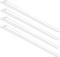 Qcai 8Ft Led Shop Bulb 110W [6-Lamp T8 Fluorescent Equiv.], Compact 8 Foot Strip Lights, 12500Lm, 5000K, Commercial Grade Flush Mount Ultra Slim Led Wraparound For Garage Office Warehouse, 4 Pack