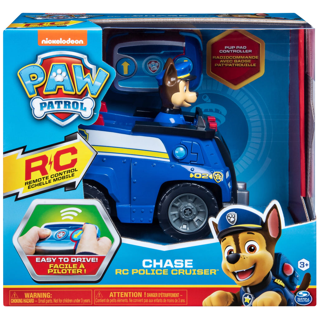 Paw Patrol, Chase Remote Control Police Cruiser With 2-Way Steering, For Kids Aged 3 And Up