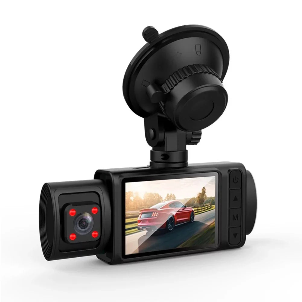 Front And Rear Camera Hd Dash Cam 2\\\" Triple Lens Car Dvr Video Driving Recorder