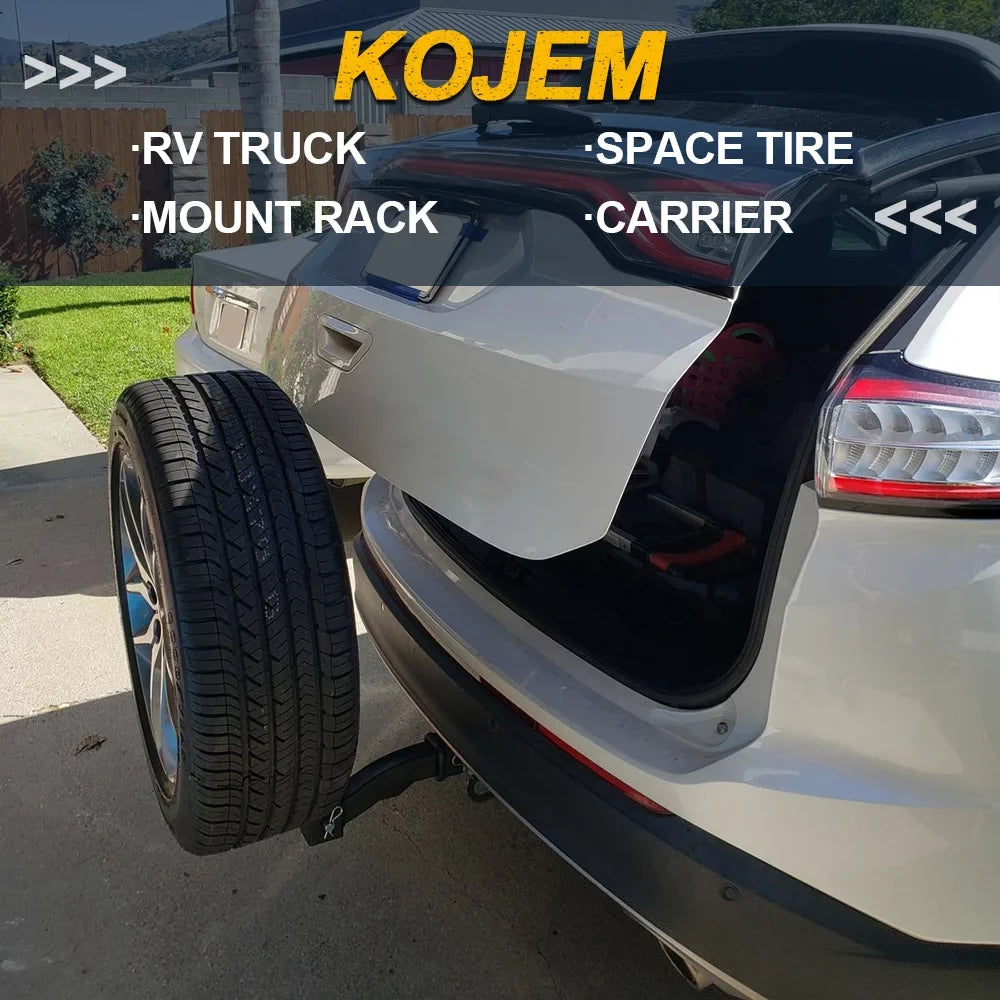Truck Tire RV Spare Tire 24" All Fits Car KOJEM High Tire Spare Carrier Hitch Hitch Mount Universal Trailer 2" Receivers Rack