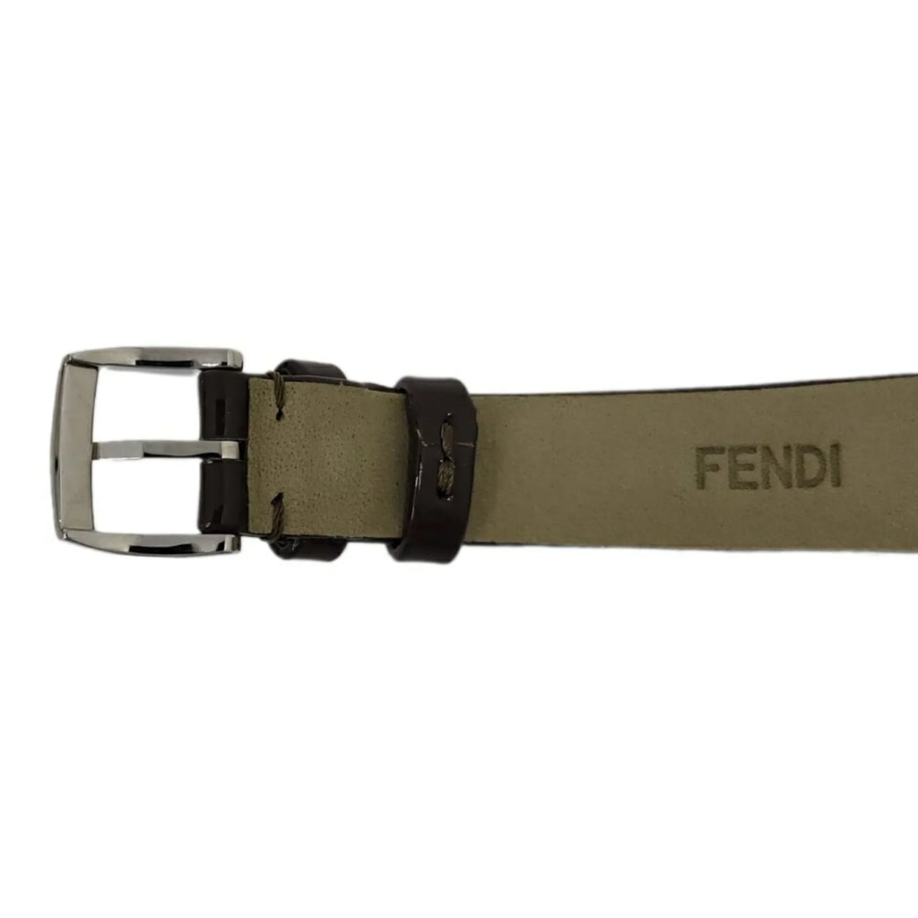 Pre-Loved Fendi Fendi Eye Shine Enamel Belt Ss 3 Colors Quartz Brown Watch Clock Fashionable Shell Black Spinel Topaz Women'S (Like New)