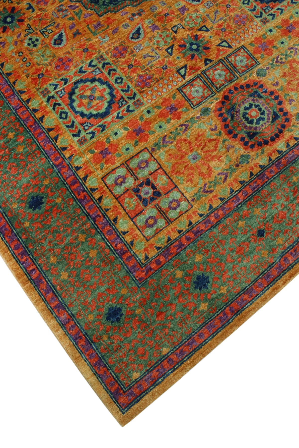 Aria Lemuel Gold/Green Rug, 5'7" X 7'8"