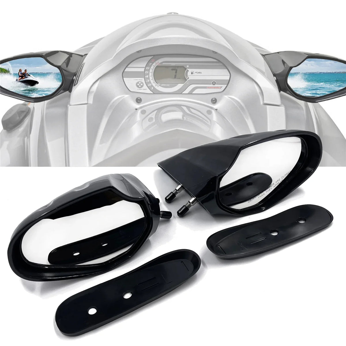 Sport WaveRunner Right Left Deluxe Mirror VX / For 2010-2014 Pair Cruiser Yamaha