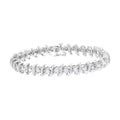 .925 Sterling Silver 3 Cttw Diamond "S" Link Bracelet (I-J, I2-I3) - Size 7.5