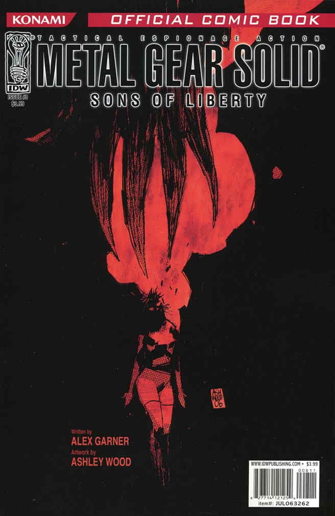 Metal Gear Solid: Sons Of Liberty #8B Vf ; Idw Comic Book
