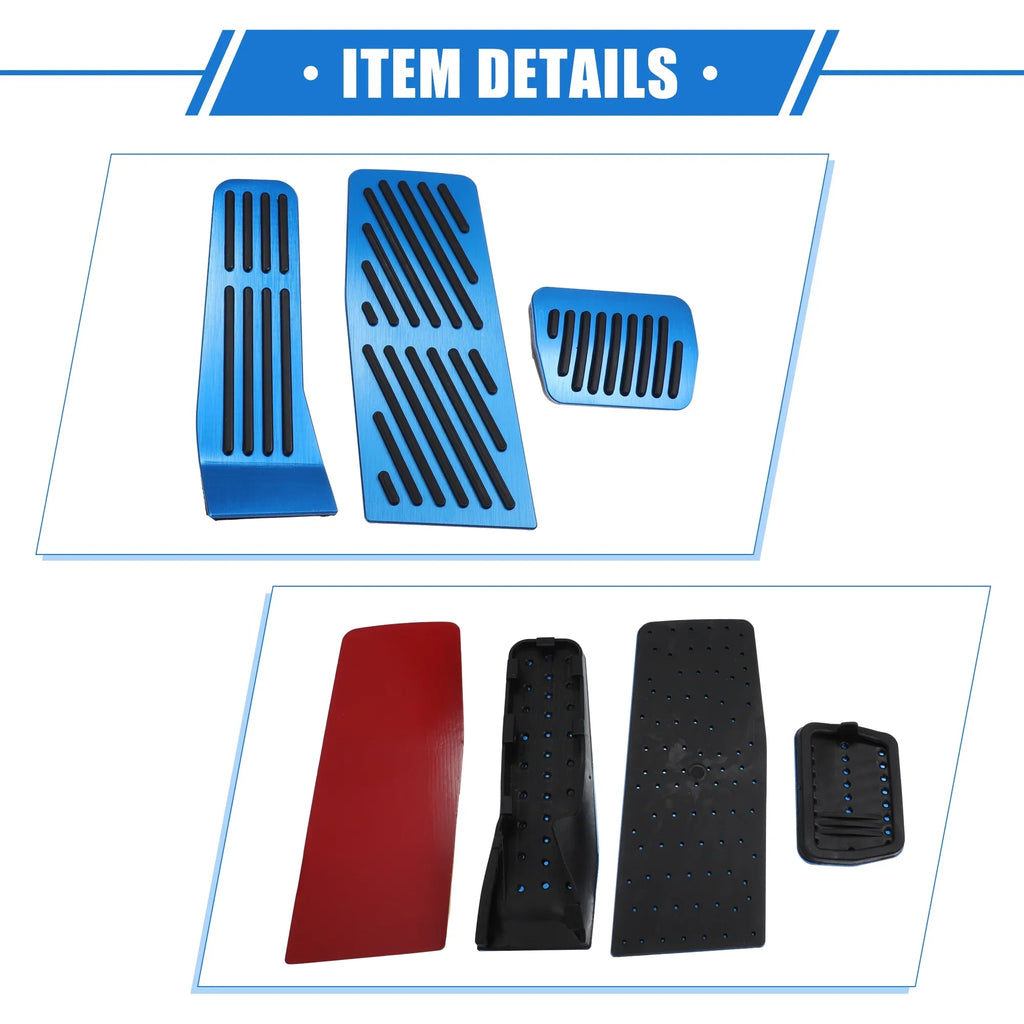 3 Brake Accelerator 2020-2021 Pedal Foot Gas CX-30 Pad Mazda for Rest Cover Blue Pcs Antislip Car