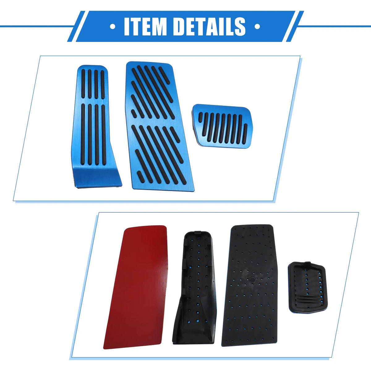 3 Brake Accelerator 2020-2021 Pedal Foot Gas CX-30 Pad Mazda for Rest Cover Blue Pcs Antislip Car