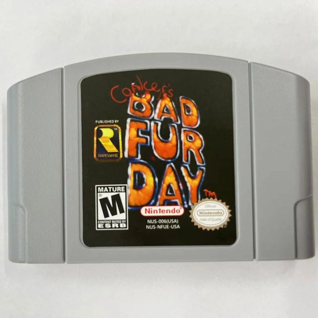 Conkers Bad Fur Day Video Game Card Nintendo N64 Fd-