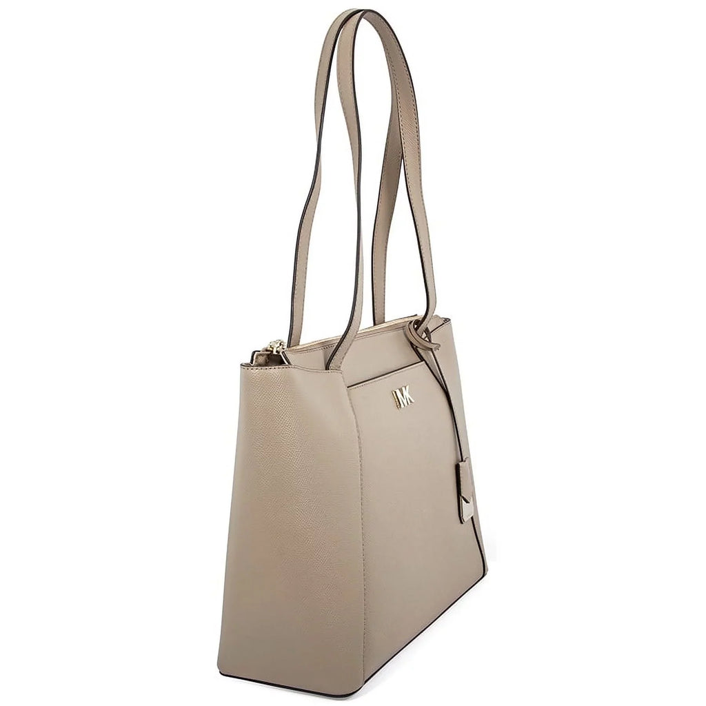 Crossgrain Maddie Michael Leather Medium Kors Tote-Truffle