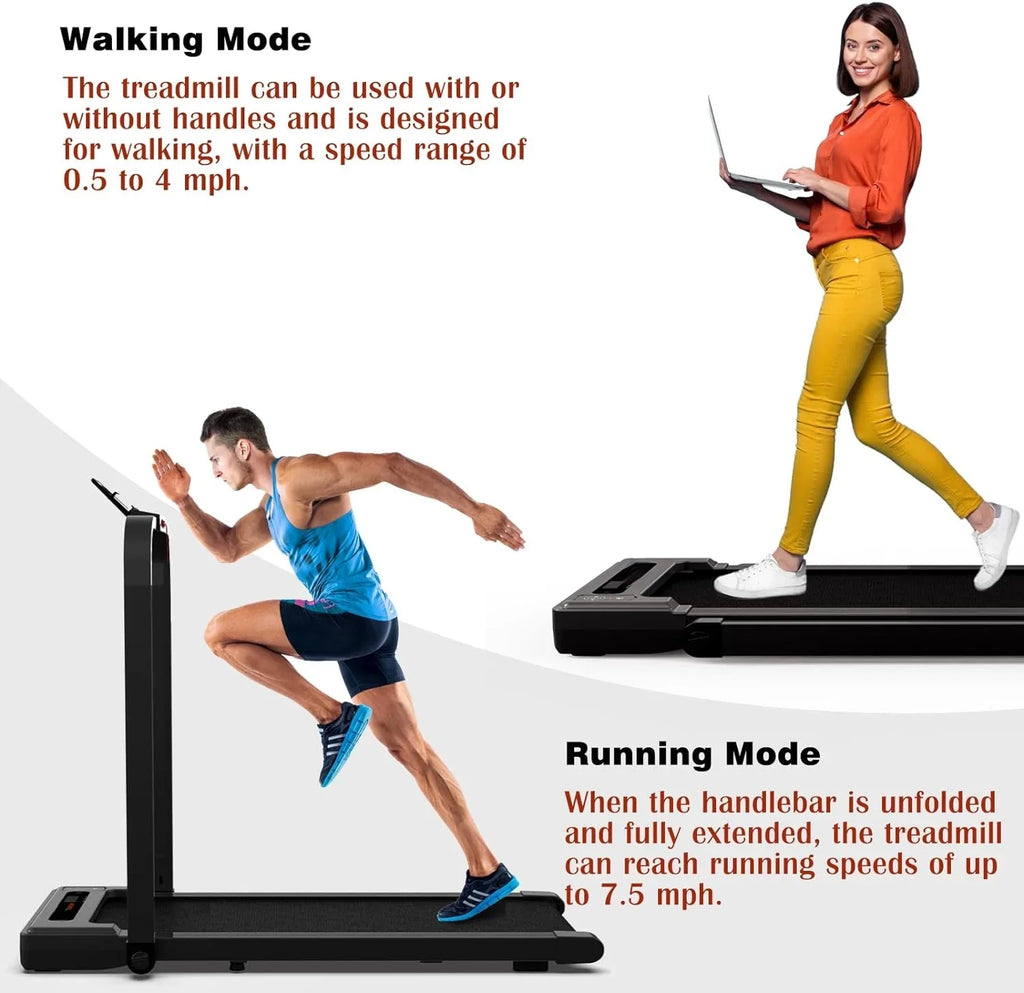 Treadmill, Remote Lb with Home Treadmills Capacity Durable Treadmill, Desk for Installation-Free Control and Walking 300 Under Stable Pad Small,
