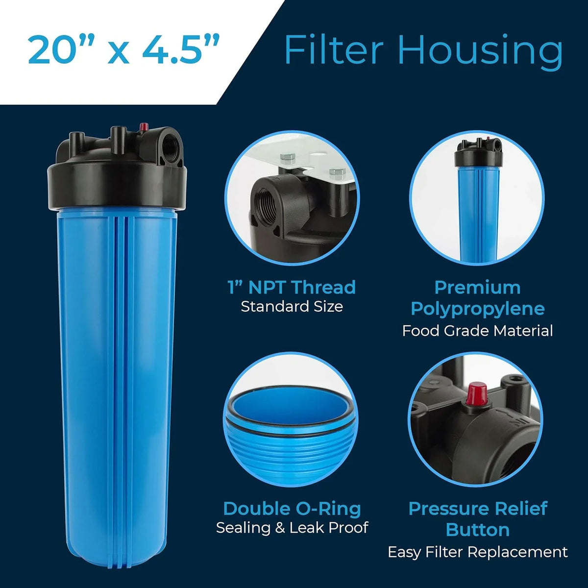 / (Case Of Housing 20 20X4.5/150233 20 150467/150235, NPT / BB liquid 1" Inch X 4) 4.5/20" / Filter