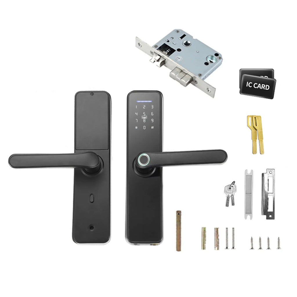Wafu Smart Fingerprint Lock For Office Door Secure Touchscreen Keypad & Mechanical Key