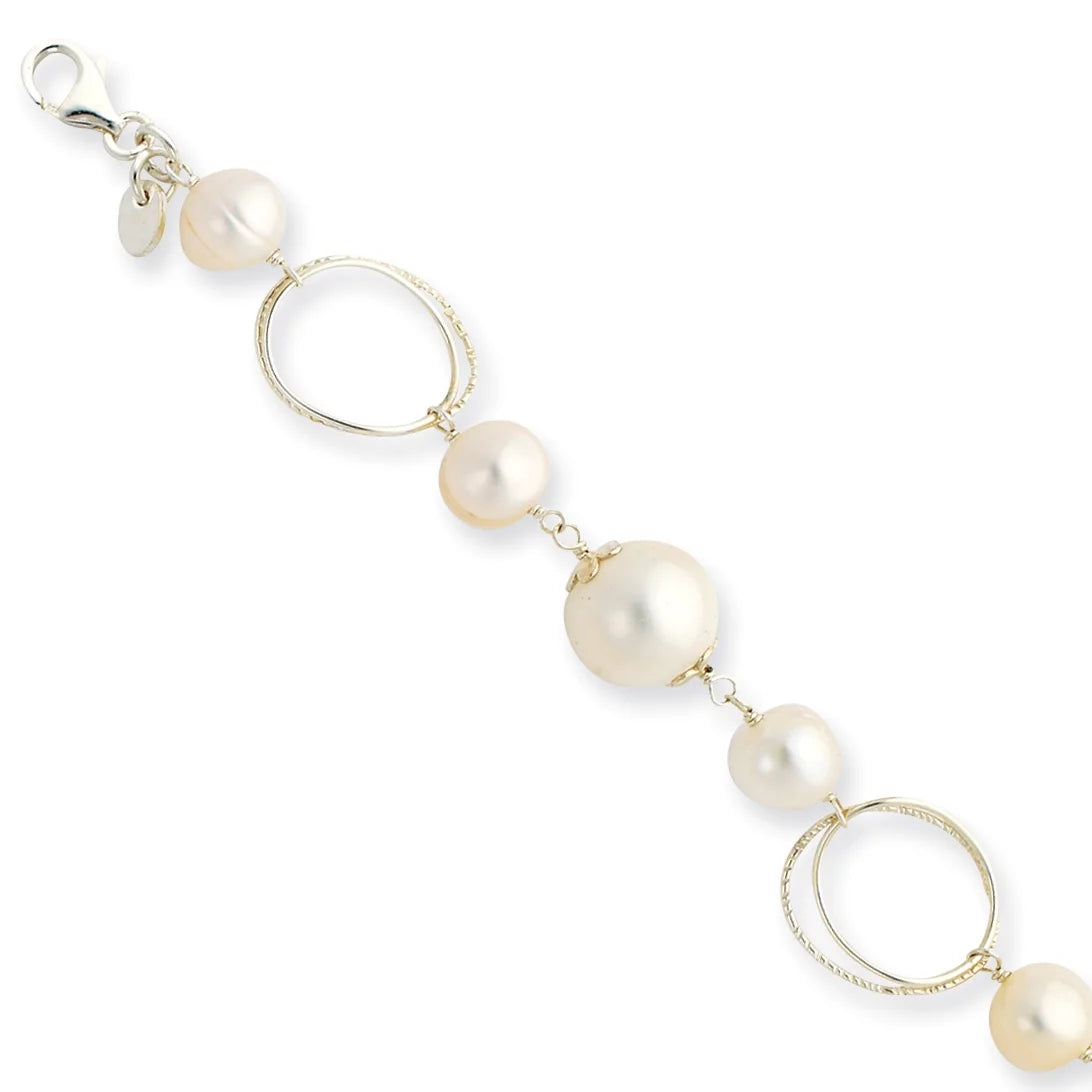 Bracelet Primal 8.5 Silver Silver Sterling Cultured Inch Freshwater Pearl