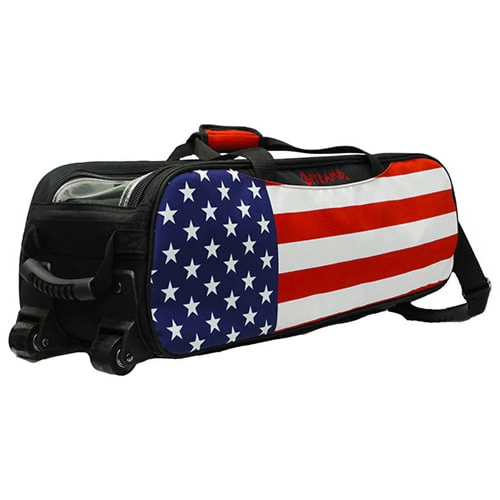 Side Roller Bowling Pouches - Accessory Pyramid Triple for With Lightweight Path Travel Top Clear and 2 Tote Built-In Designed Bag