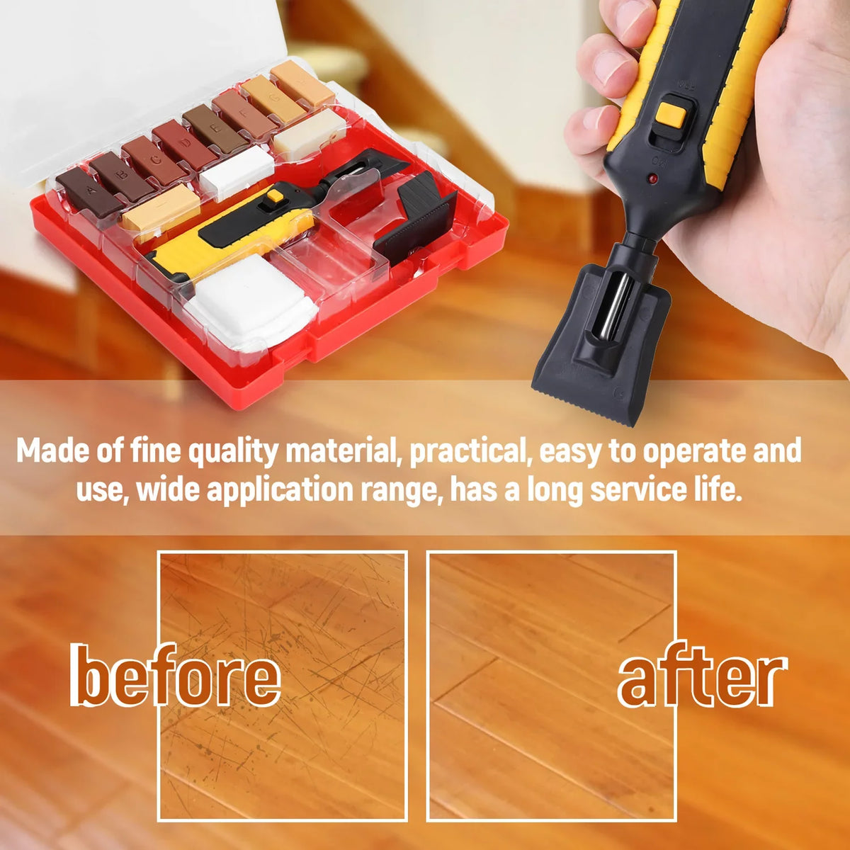 Scratches Kit Mending Floor Lixada Chips Wax System Casing Tool Laminate Worktop Sturdy Set Repair