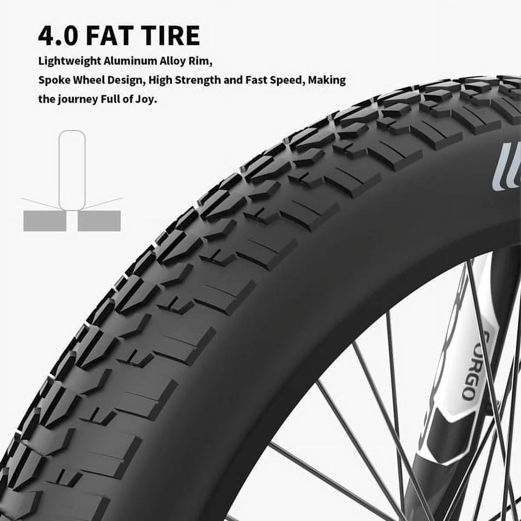 26 Bike In. Electric Fat Tire Electric Adults AOSTIRMOTOR Hot Bicycle Mountain