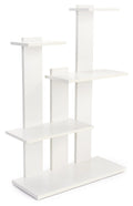 Stand, (SMFSTSDWHT) Etagere Multi-Tier Four White Plastic Laminate Displays2go - Floor Shelves, Finish