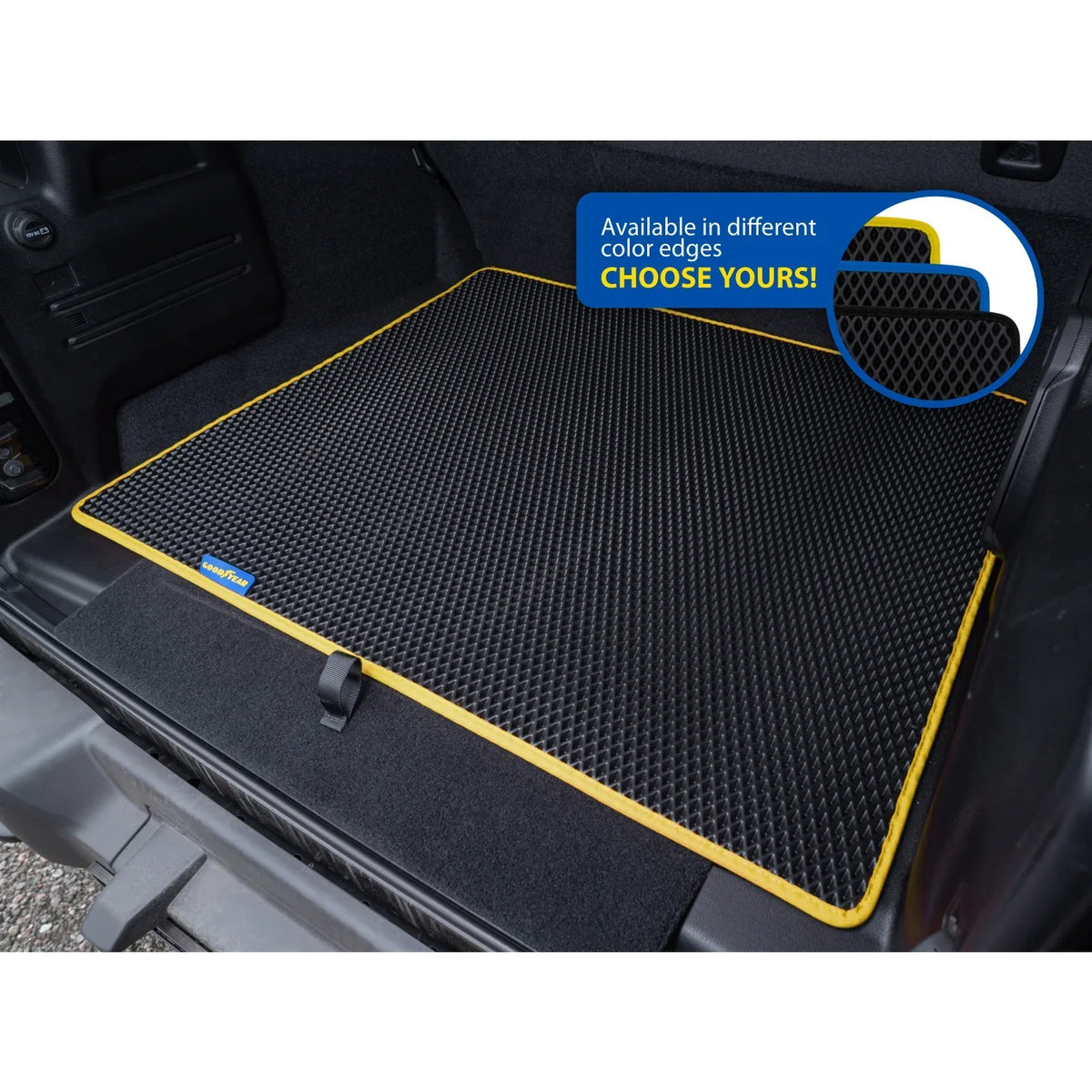 Mat Jeep Shape, Luggage Wrangler Cargo Trapping Cargo Fit with Custom Anti-Slip Technology Dimond for Trunk Liner, Heavy - Liner Waterproof, Duty GY004562 - Liquid 2019-2024 Liner & - Dirt Goodyear