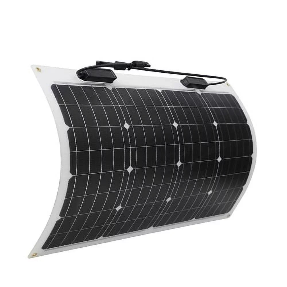 Uneven Watt Flexible Surfaces Flexible Van Mono Panel for Bendable Charger Off-Grid Renogy Cabin Volt Marine Car Solar RV 50 Monocrystalline 12