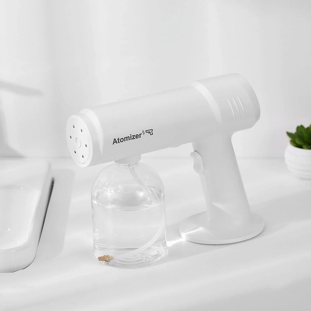 New 500Ml Wireless Charging Nano Atomization Disinfection Spray Sprayer Sanitizer Machine Ce Household Portable Sprayer Machine Azure Illuminator Steam Spray Disinfection Large Capacity Wide Range Of Uses