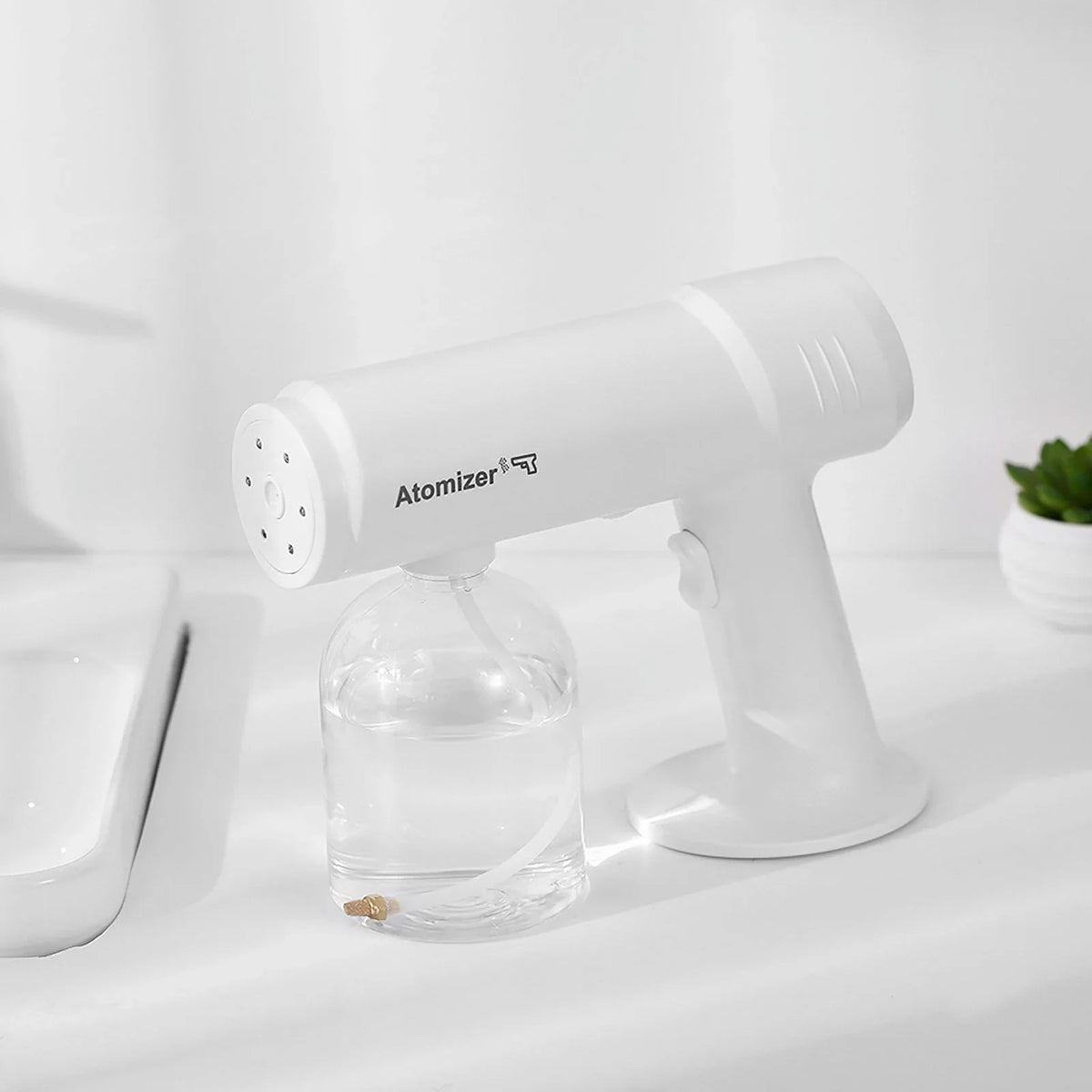 New 500Ml Wireless Charging Nano Atomization Disinfection Spray Sprayer Sanitizer Machine Ce Household Portable Sprayer Machine Azure Illuminator Steam Spray Disinfection Large Capacity Wide Range Of Uses