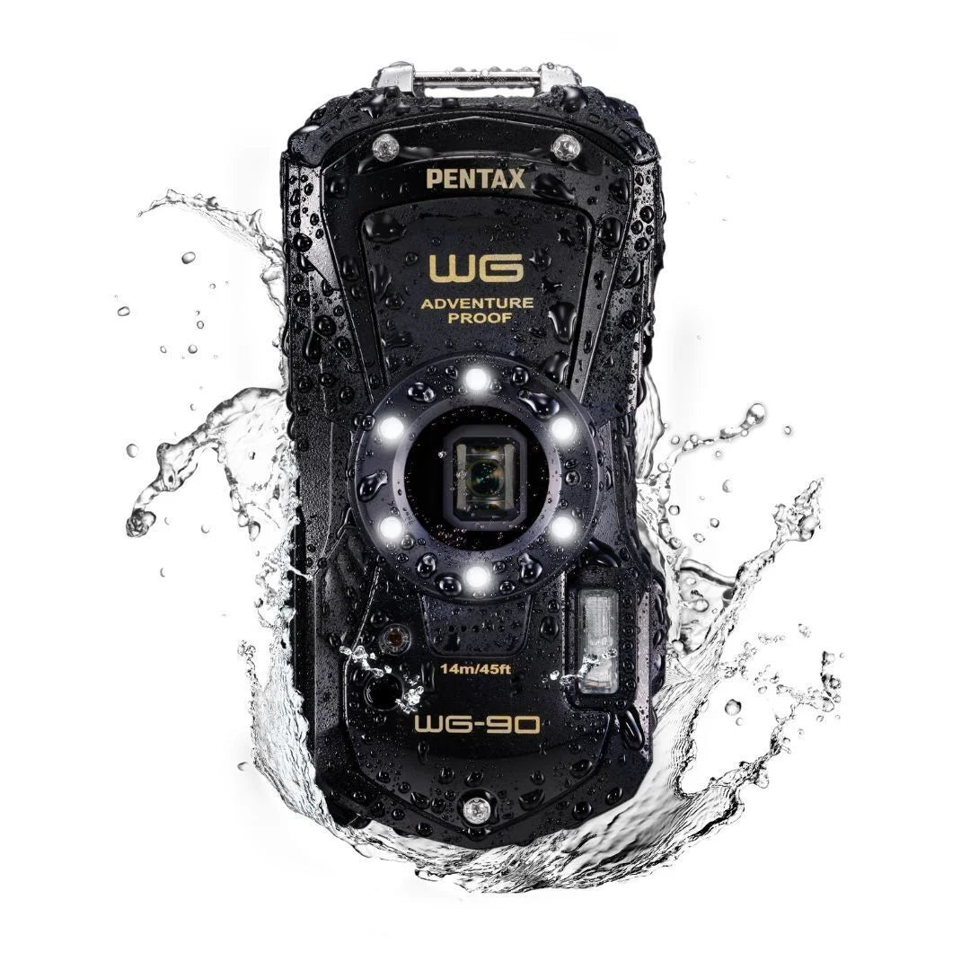Compact Exceptional All and Adventure Imaging climate WG-90 Camera Construction, grade (Black) Shooting with Mode Tough Ricoh Underwater PENTAX Image Body