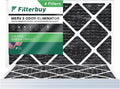 HVAC AC Pleated 8 Eliminator Activated Filters MERV Carbon 12x30x1 Furnace Odor with Air (4-Pack) Filterbuy