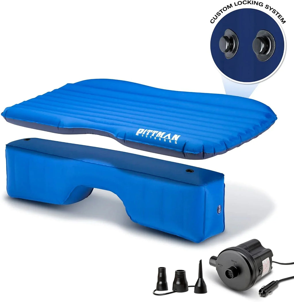 Pittman Outdoors Ppi-Blu-Trkmat Inflatable Fabric Rear Seat Truck Air Bed Mattress | 5 Feet In Length | Fits Full-Sized Trucks And 'S, Navy