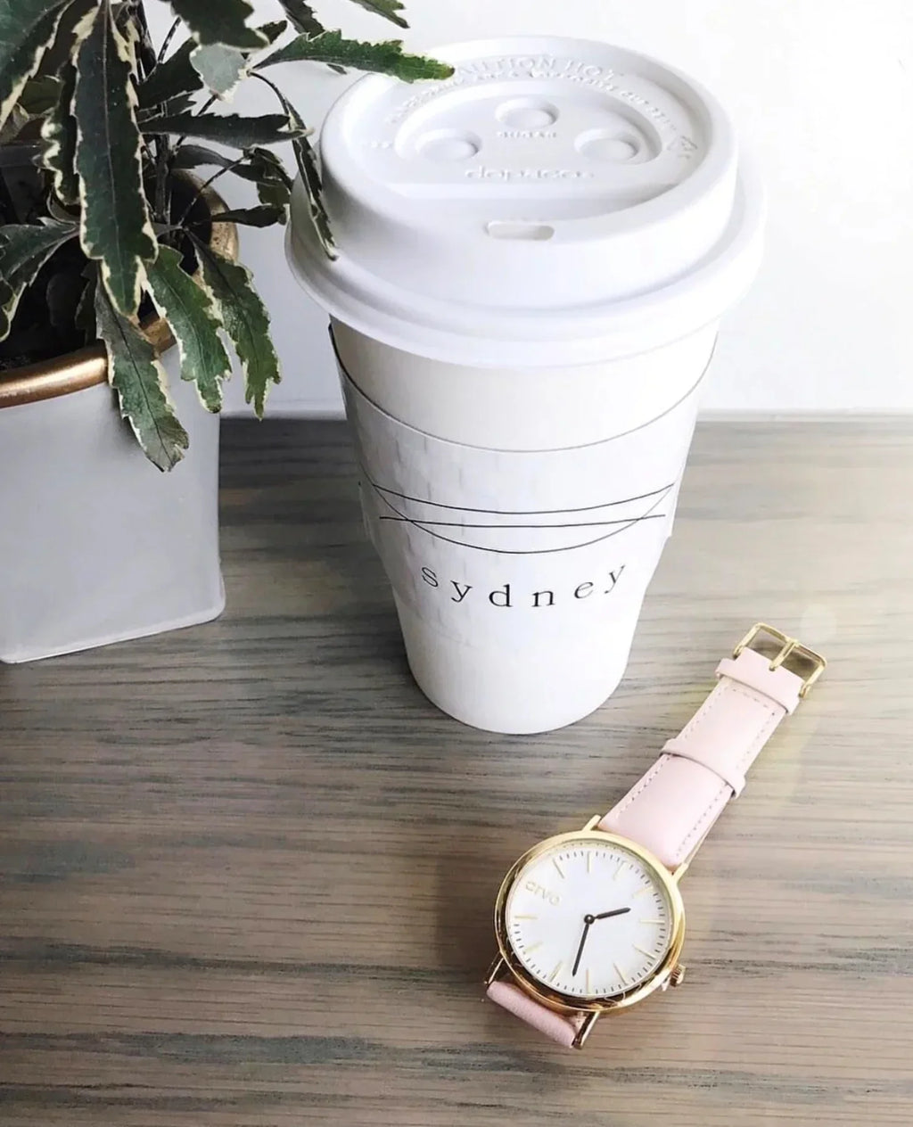 Arvo - Leather - Sawyer Watch Time White Gold Pink