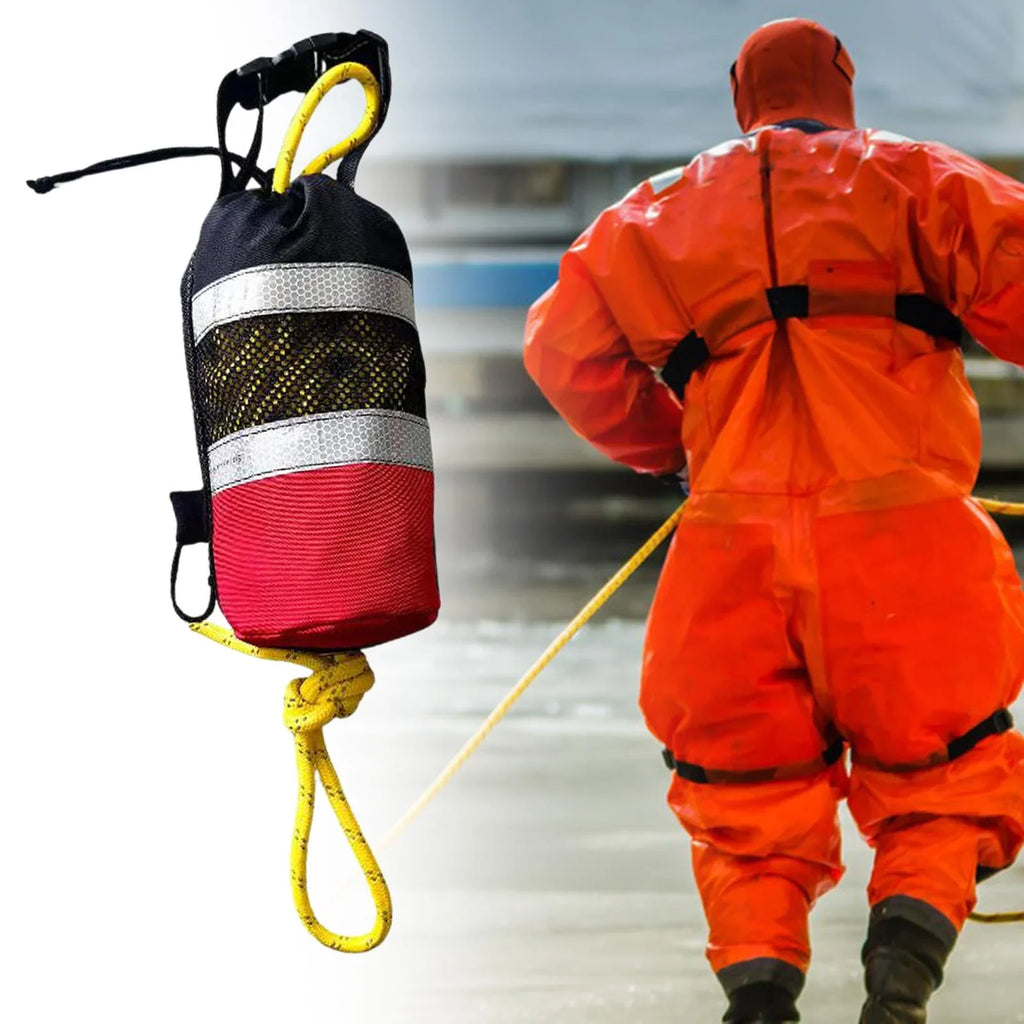 Amleso Floating Throw Bag Throwable Rope Throw Bag Flotation Device Throwline Throw Bag For Water Rescue With Rope For Raft Kayaking