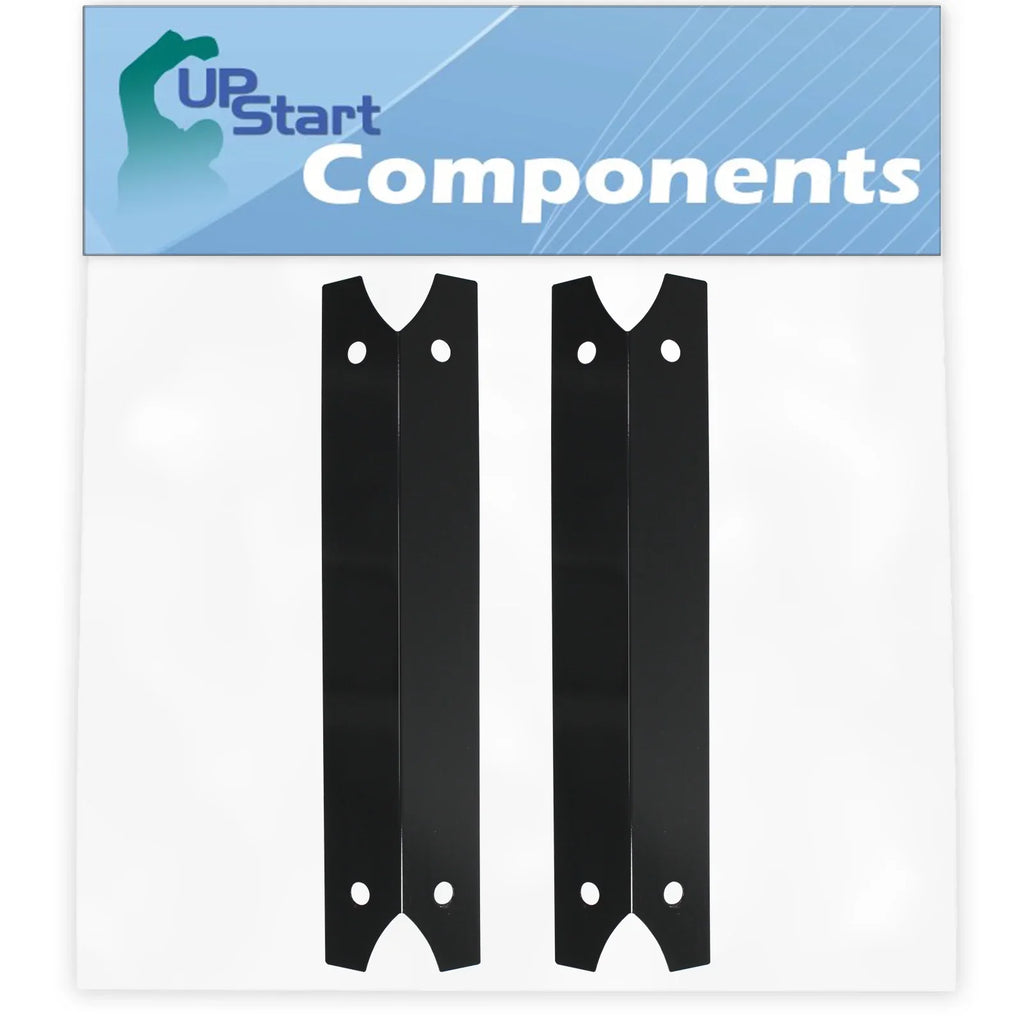 2-Pack Bbq Grill Heat Shield Plate Tent Replacement Parts For Charmglow 8106320B - Compatible Barbeque Porcelain Steel Flame Tamer, Flavorizer Bar, Vaporizer Bar, Burner Cover 17 3/4"