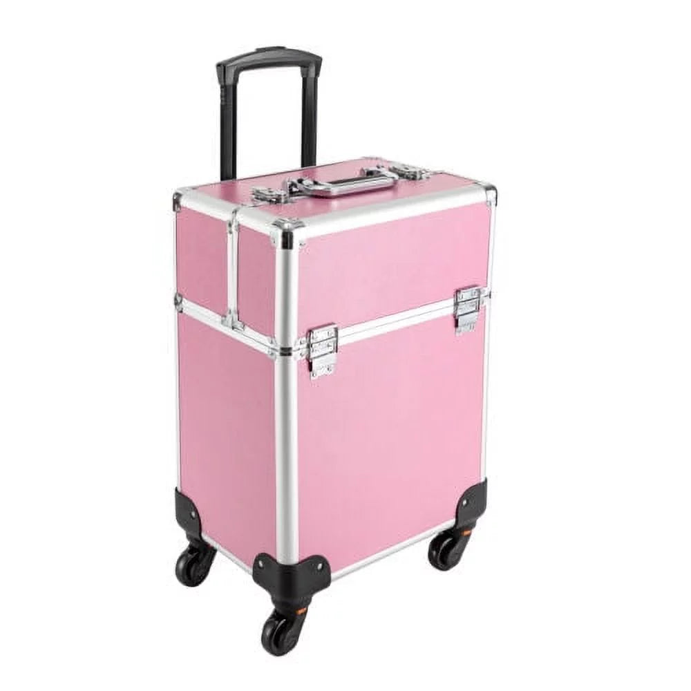Case Trolley Extendable Train Box Space Makeup Storage Cosmetic Large Rolling