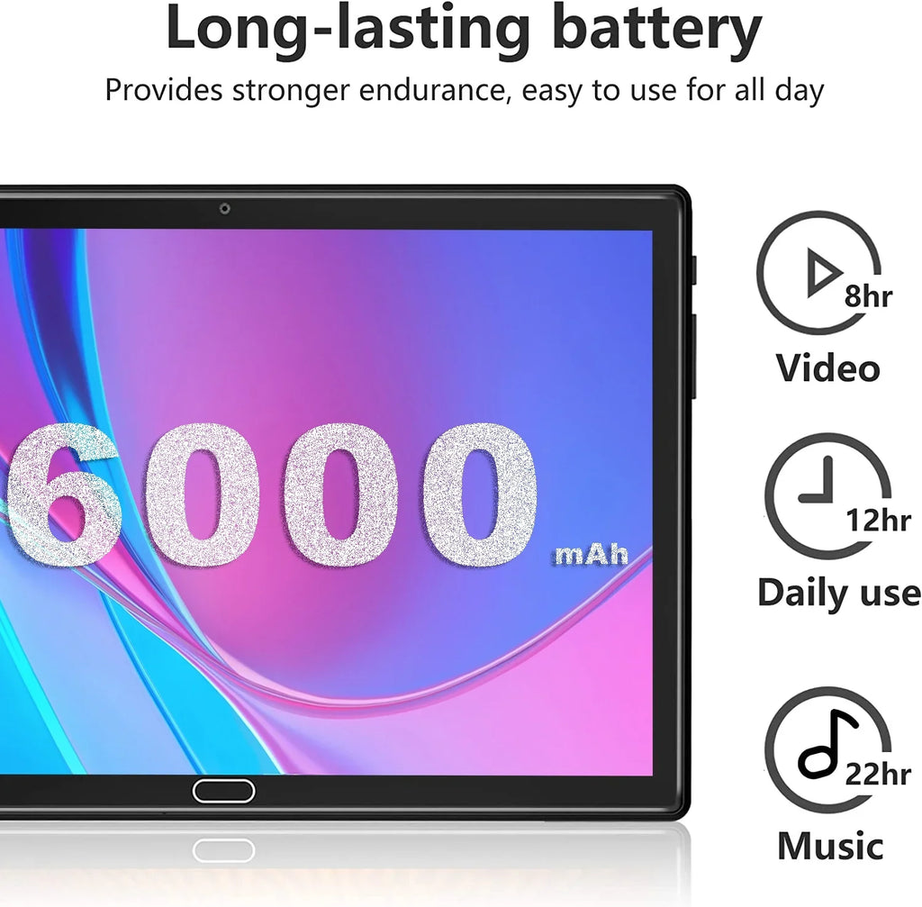Tablet 10 Inch Android Tablet, Android 11 Tablet, 4G Phone Tablet, 2 In 1 Tablet,Tablet With Keyboard,4Gb Ram+64Gb Storage,Octa-Core Processor,Dual 13Mp Camera,Wi-Fi Tablet,Mother'S Day Gift Tablet