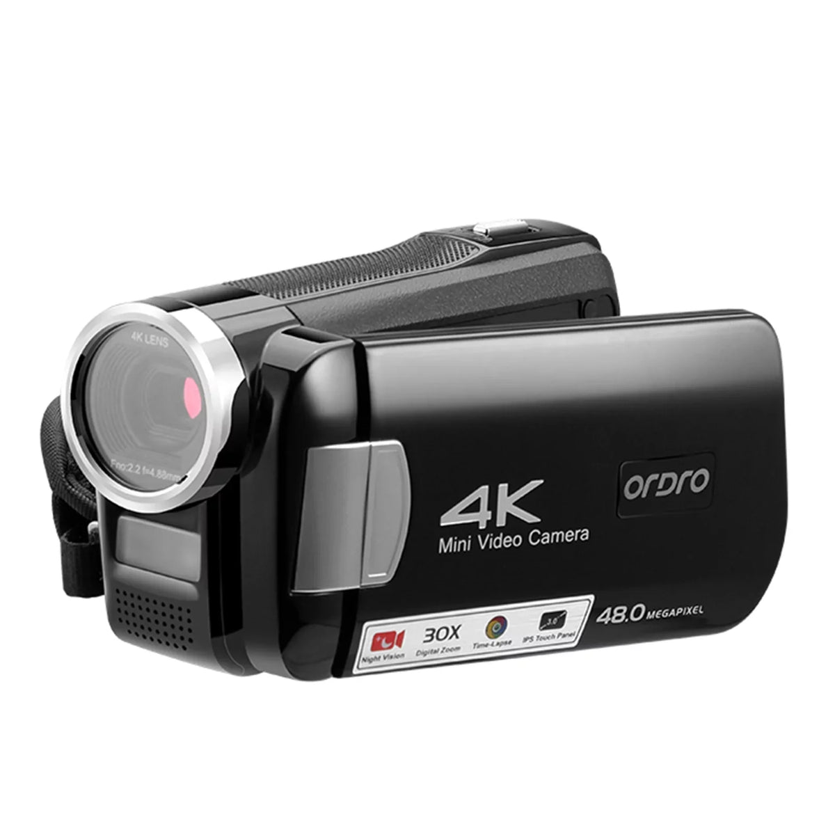 Videos Night Camcorder, Recorder, Zoom, Video - Photos 4K AC2 Capture and ORDRO Stunning 48MP Digital Camera 30X Vision