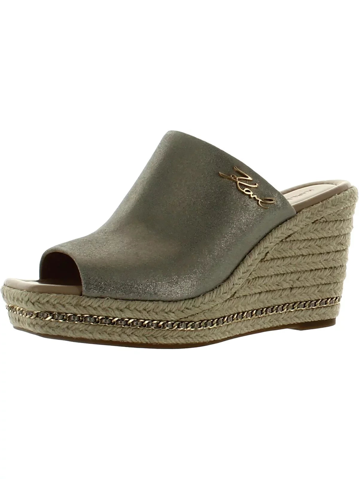 Corissa Wedge Womens Lagerfeld Sandals Paris Slides Karl Leather