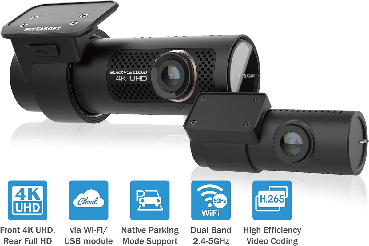 Monitor Voltage Dashcam,Parking BlackVue 4K UHD Cloud microSD 32GB Plus Mode DR900X-2CH with Card