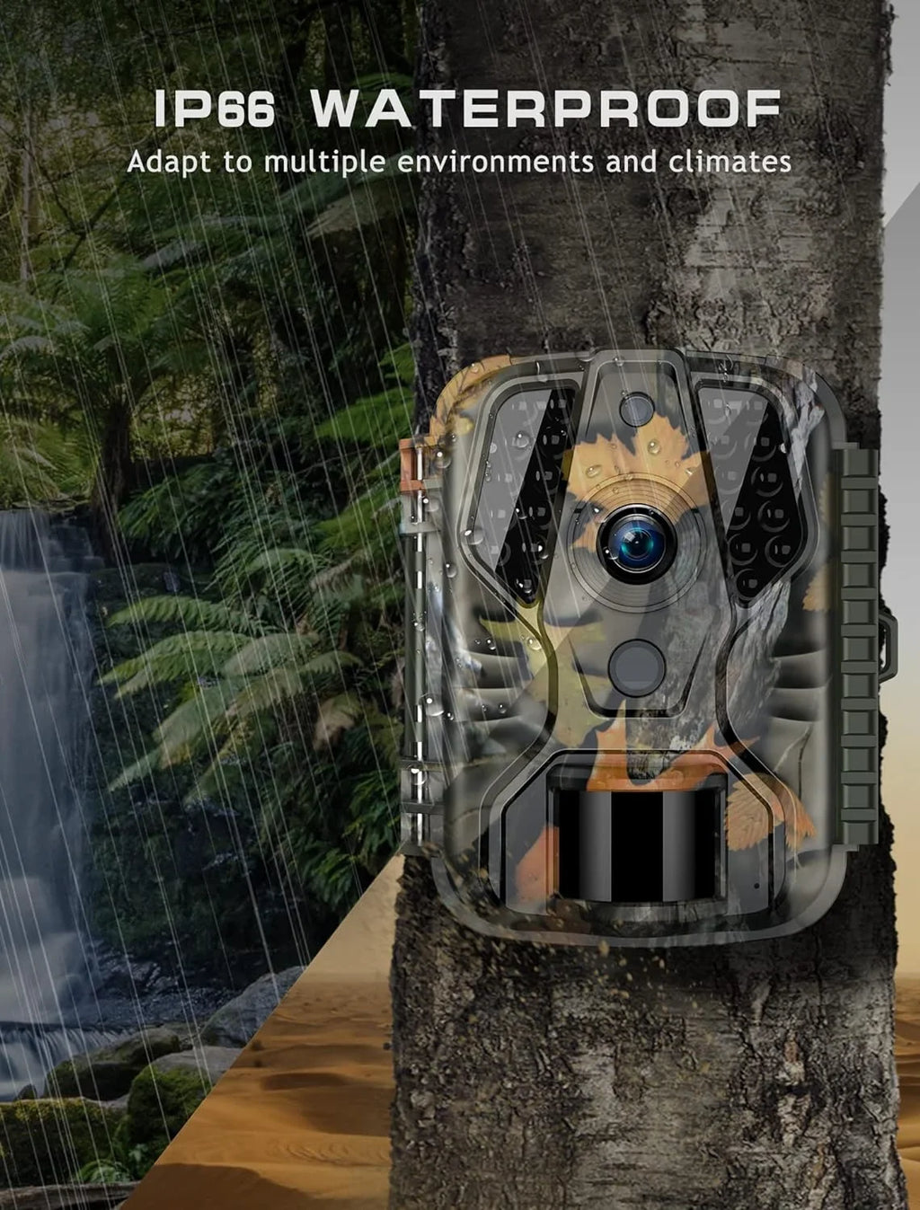 20MP - Waterproof, Mini with Wildlife Night Trigger 0.2s Motion Camera Hunting-M9 Vision Camera Activated Camera Trail for Game 1080P Monitoring Hunting Deer Time