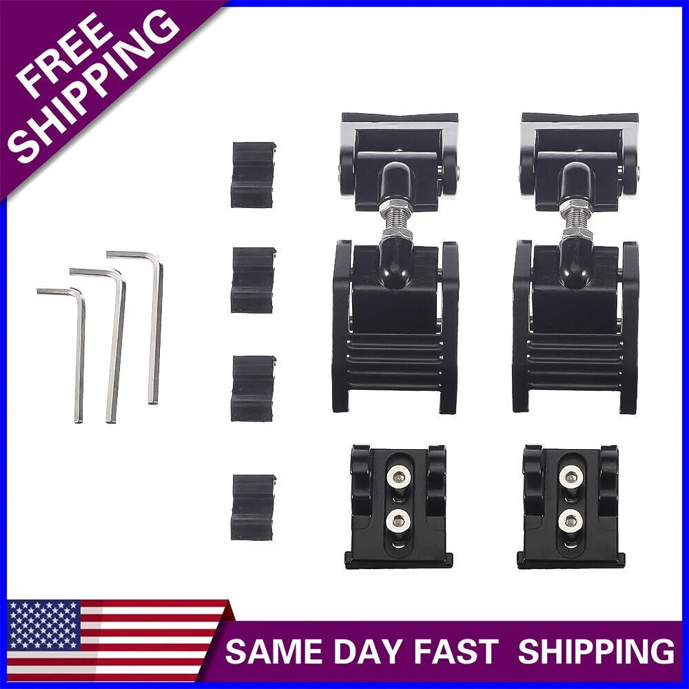 Jahy2Tech Jeep 2 Latch Catch Protection Black Front Hood - of Wrangler Increased Set Lock 07-18 JK for Vehicle