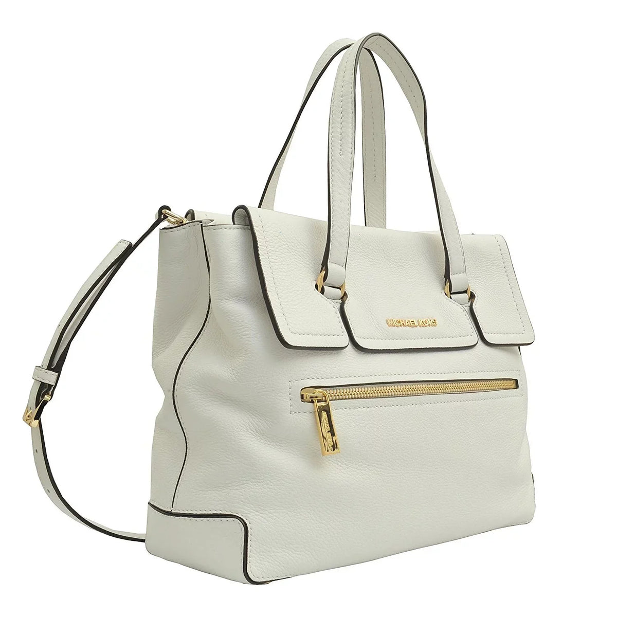 Large Leather White Kors Tote Mackenzie Michael Optic MICHAEL in