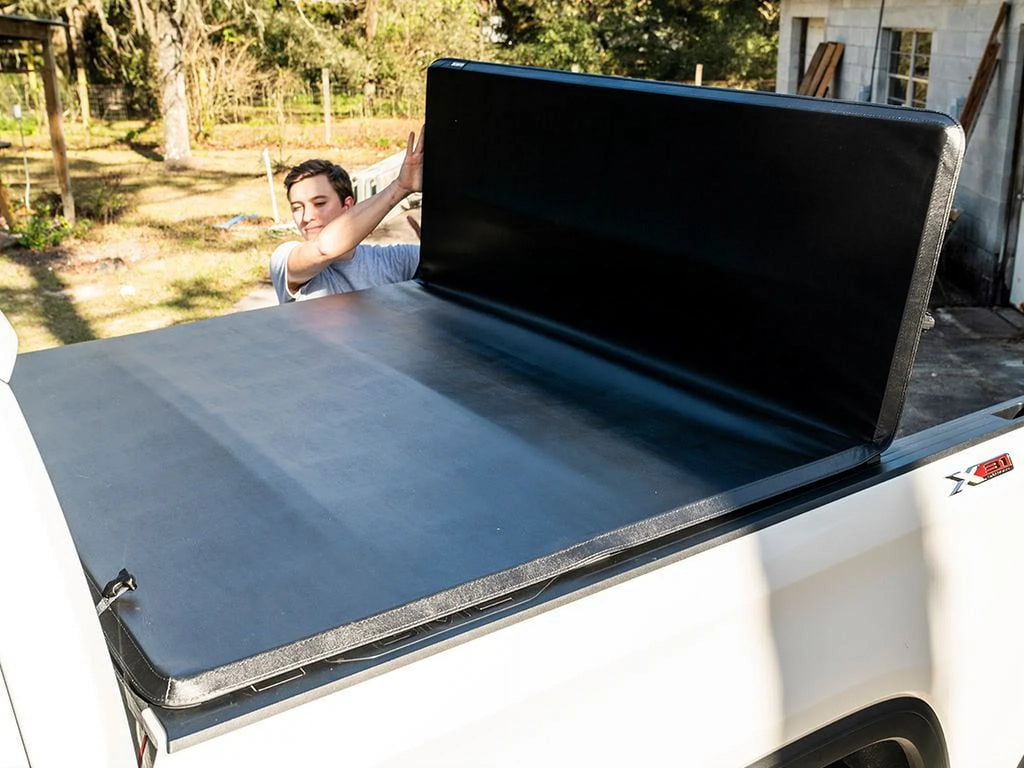 59317 by Tonneau ETX | Gator Bed Ranger 5' - Truck Cover | Tri-Fold (61") RealTruck 1" 2019 with 2023 Compatible Soft Bed