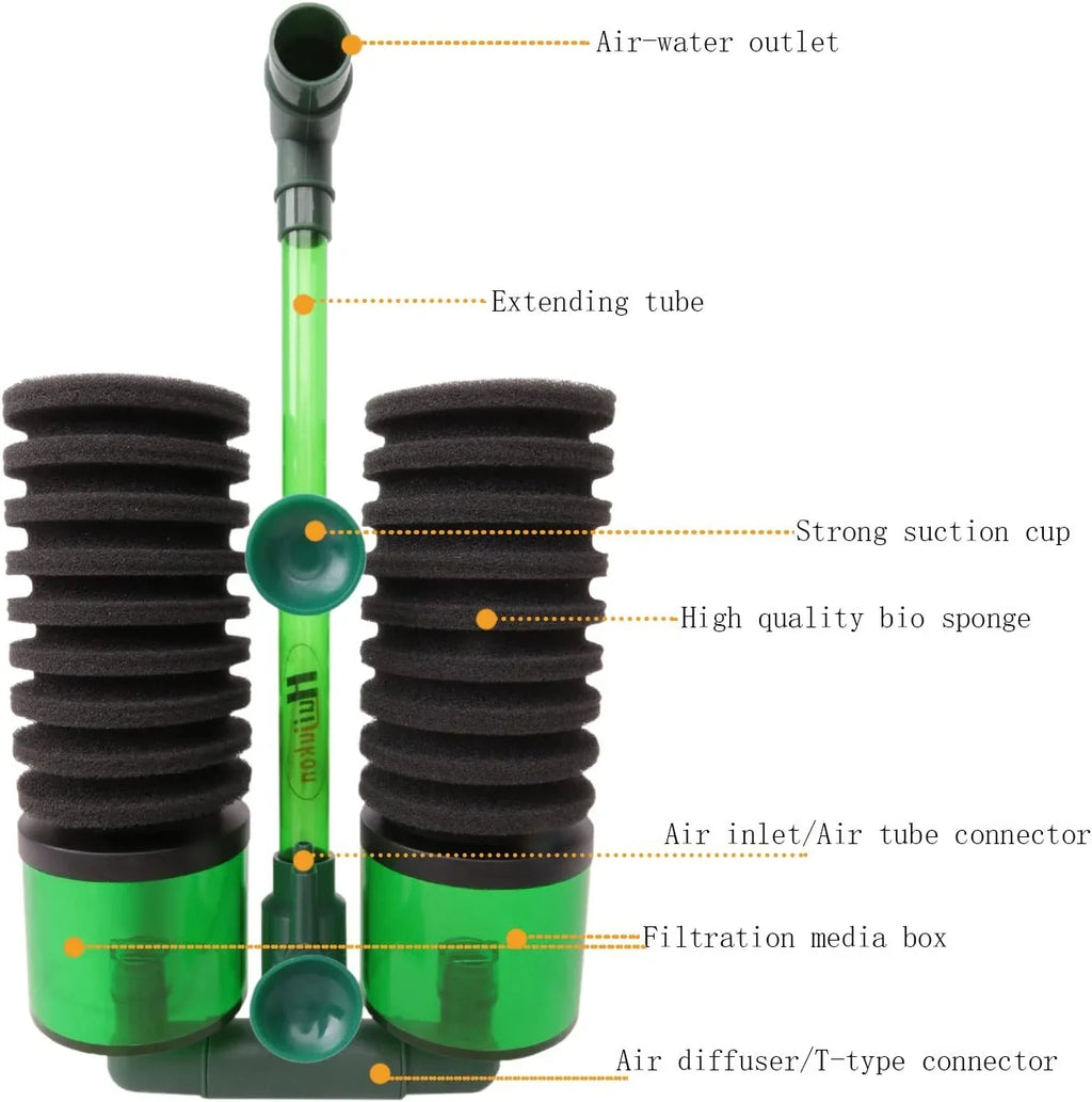 Aquarium 10 Tanks Axolotl Shrimp Breeder for Huijukon Media Sponge 50 2 Angelfish Gallon Filters with Nano Fry to Tank Fish Containers Betta