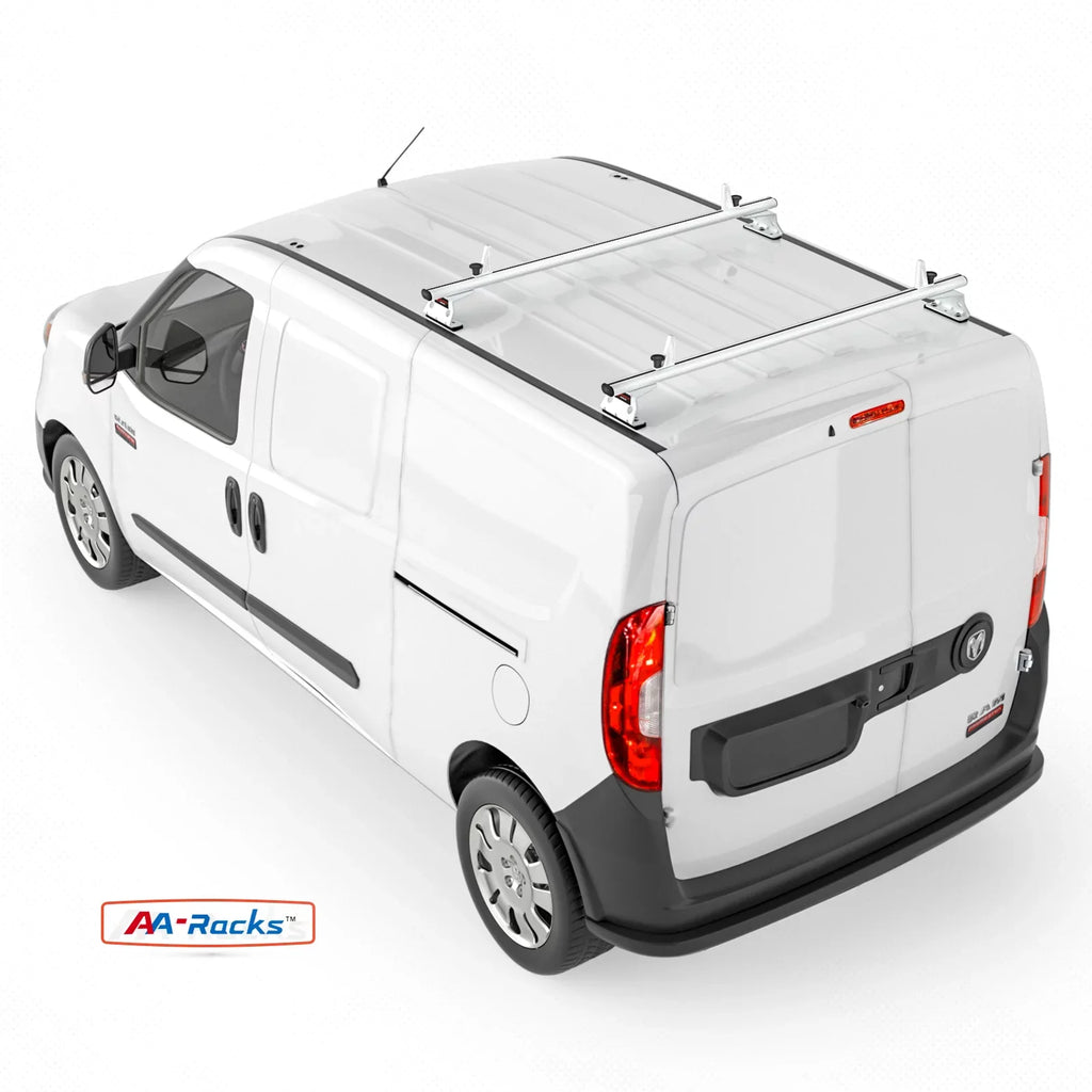 AX312-PR (50") White ProMaster AA-Racks Van City Aluminum w/ 2015-On Stopper 2 System RAM Ladder Roof Model Rack Bar
